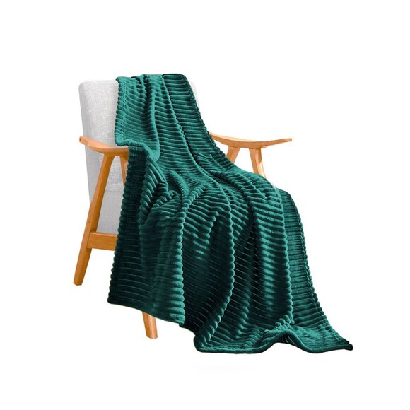 SOGA Dark Green Throw Blanket – Soft Cozy Warm Blanket for Bed, Sofa & Couch - Picture 13 of 13